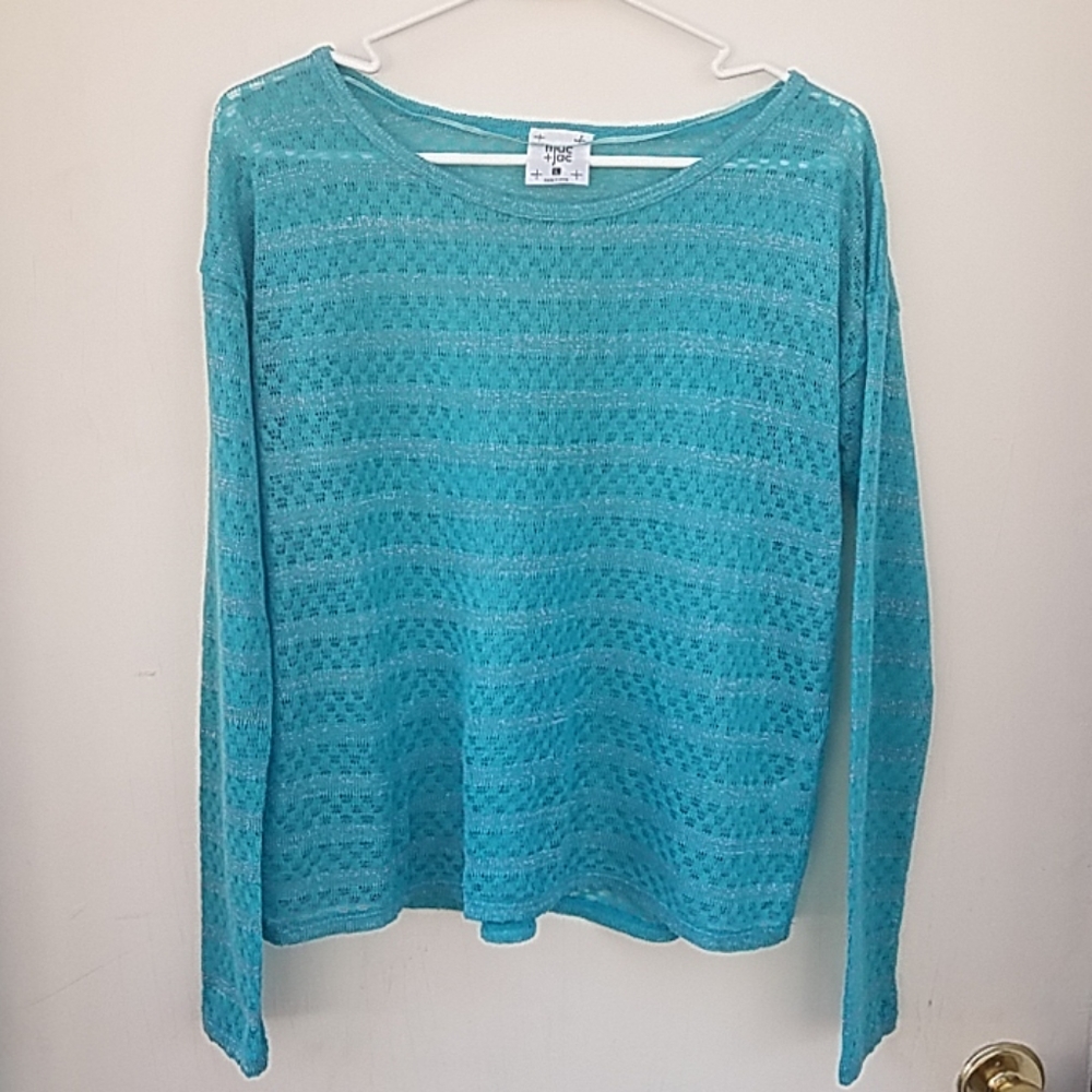 Mac + Jac large Aqua sweater